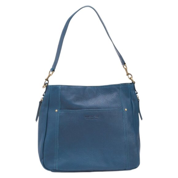 AMERICAN LEATHER CO. Leather Austin Shoulder Bag - Picture 1 of 3